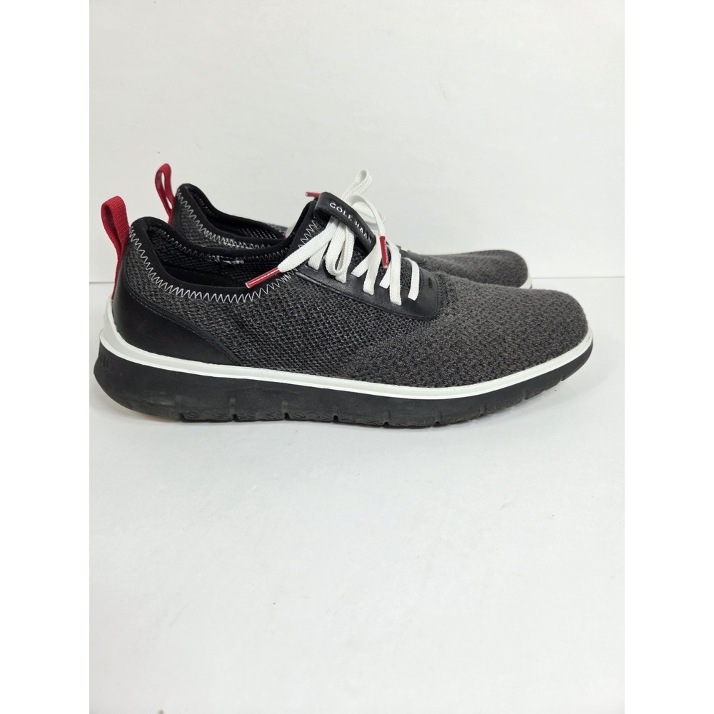 Cole Haan Generation Zerogrand Shoes Men 11.5 Gray Black Knit Oxford Sneakers